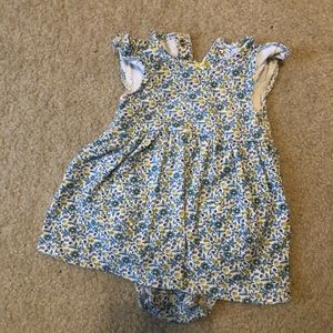 Blue Floral baby dress